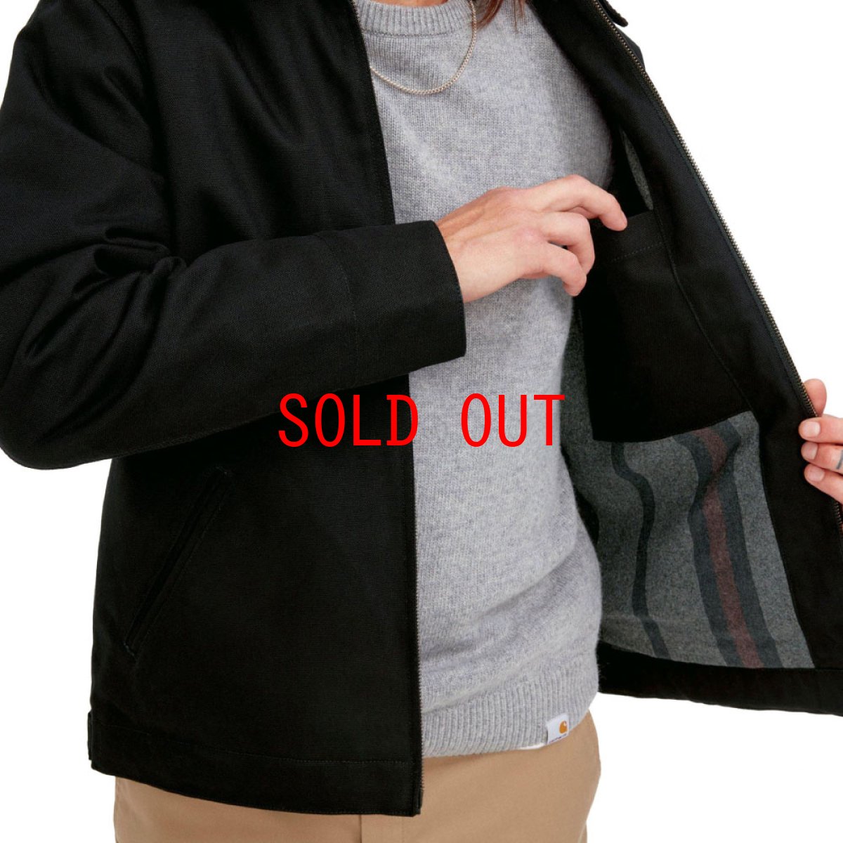 画像7: Detroit Jacket Black Black rinsed デトロイト ジャケット ヘビーウェイト キャンバス (7)