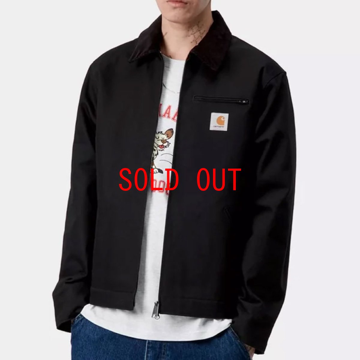 画像6: Detroit Jacket Black Black rinsed デトロイト ジャケット ヘビーウェイト キャンバス (6)