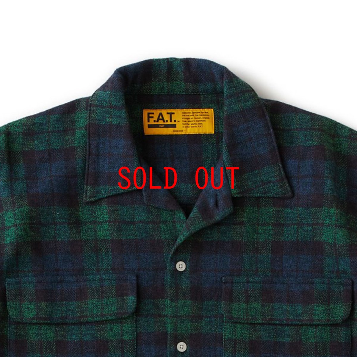 画像4: 【FAT 沖縄 シャツ メンズファッション 通販】F.A.T. HEATHERCROP L/S Check Shirts チェックネルワーク Green (4)