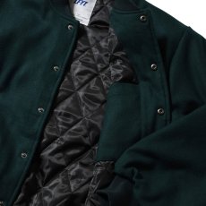 画像6: Heritage Melton Emblem Jacket Green スタジャン スナップ モノグラムLFロゴ チェーン ステッチ メルトン ジャケット (6)