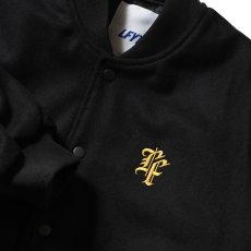 画像4: Heritage Melton Emblem Jacket BLK スタジャン スナップ モノグラムLFロゴ チェーン ステッチ メルトン ジャケット (4)