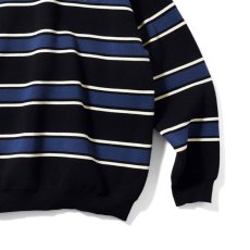 画像7: Heritage Cotton Knit Sweater BLK ハイゲージ コットン ニット ボーダー セーター (7)