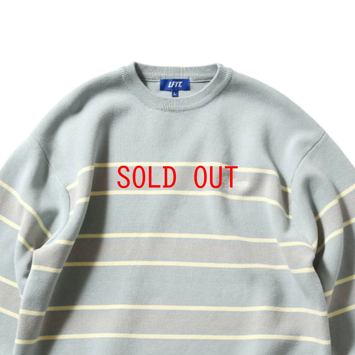 画像6: LFYT Heritage Cotton Knit Sweater BLU ハイゲージ コットン ニット ボーダー セーター (6)
