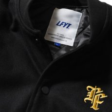 画像6: Heritage Melton Emblem Jacket BLK スタジャン スナップ モノグラムLFロゴ チェーン ステッチ メルトン ジャケット (6)