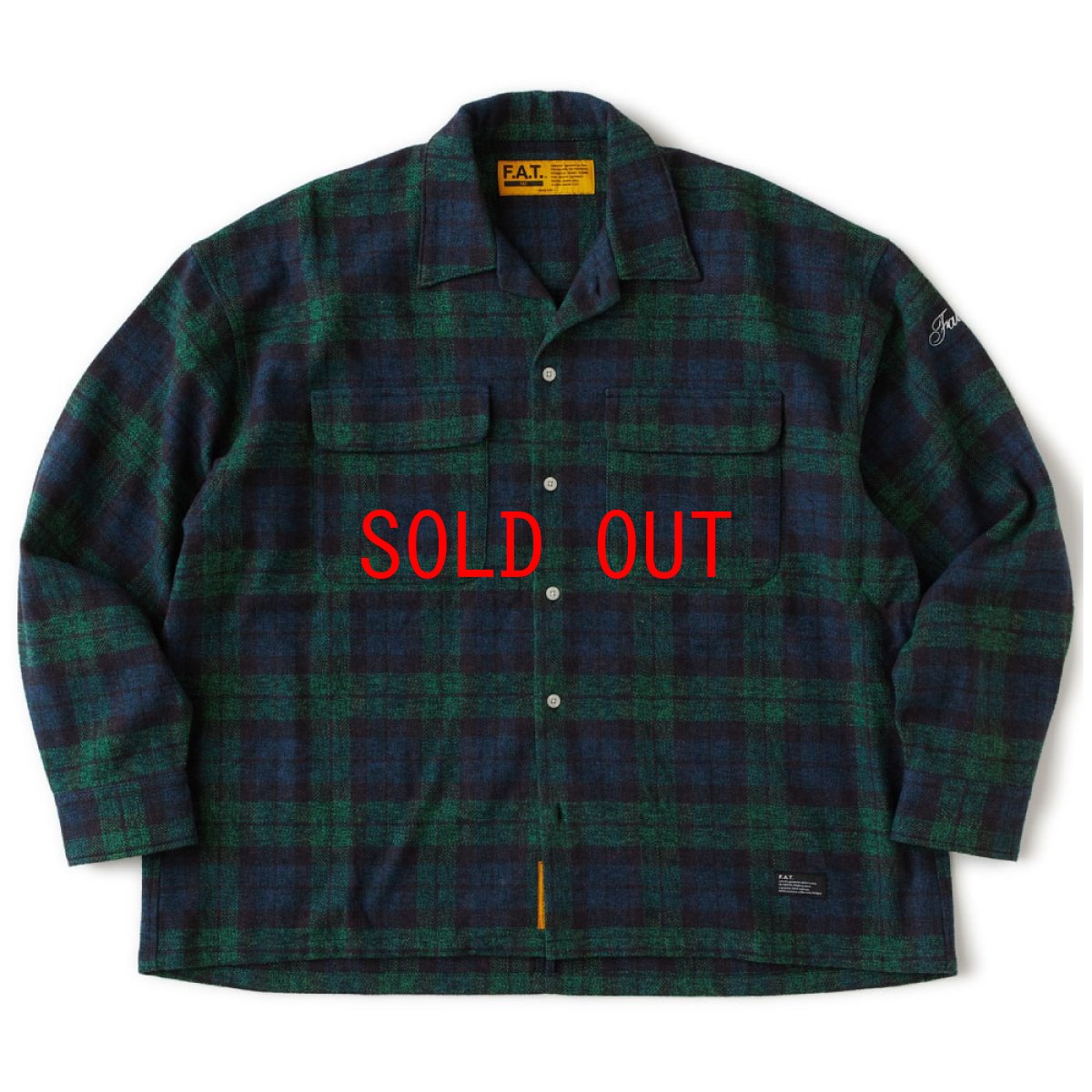 画像2: 【FAT 沖縄 シャツ メンズファッション 通販】F.A.T. HEATHERCROP L/S Check Shirts チェックネルワーク Green (2)