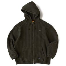 画像2: QUILZIP Quilting Zip Sweat Hoodie Olive ZIP パーカー キルティング フーディー (2)