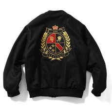 画像3: Heritage Melton Emblem Jacket BLK スタジャン スナップ モノグラムLFロゴ チェーン ステッチ メルトン ジャケット (3)