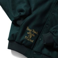 画像8: Heritage Melton Emblem Jacket Green スタジャン スナップ モノグラムLFロゴ チェーン ステッチ メルトン ジャケット (8)