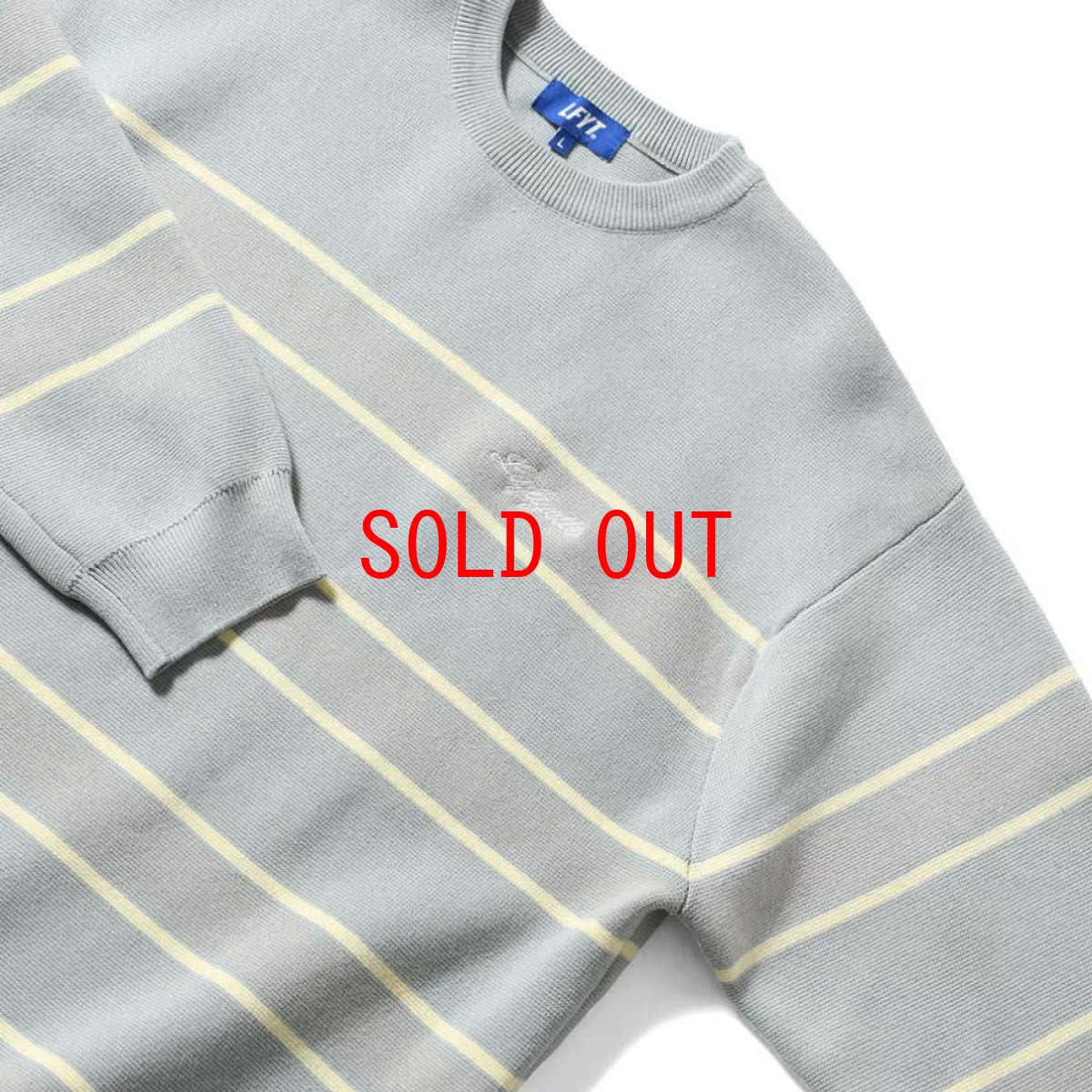 画像4: LFYT Heritage Cotton Knit Sweater BLU ハイゲージ コットン ニット ボーダー セーター (4)