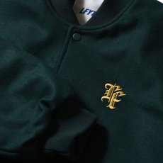 画像7: Heritage Melton Emblem Jacket Green スタジャン スナップ モノグラムLFロゴ チェーン ステッチ メルトン ジャケット (7)