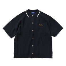 画像3: Raven Pattern Summer Knit Shirt 半袖 サマー ニット シャツ (3)