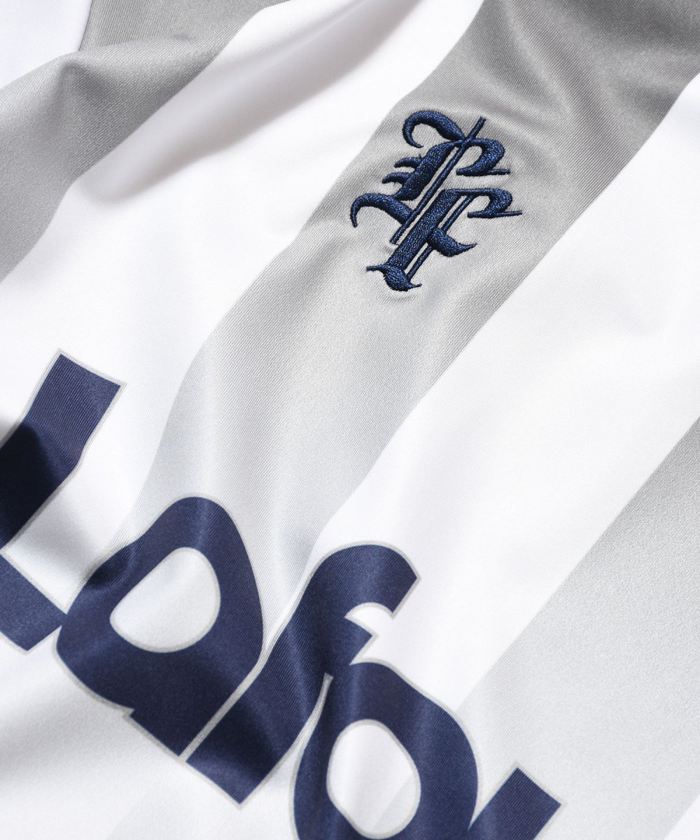 画像7: Stripe Soccer Jersey White ストライプ サッカー ジャージ 半袖 ゲーム シャツ (7)