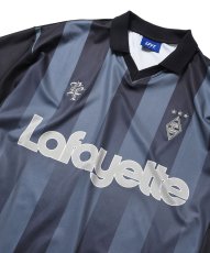 画像6: Stripe Soccer Jersey Black ストライプ サッカー ジャージ 半袖 ゲーム シャツ (6)