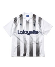 画像2: Stripe Soccer Jersey White ストライプ サッカー ジャージ 半袖 ゲーム シャツ (2)