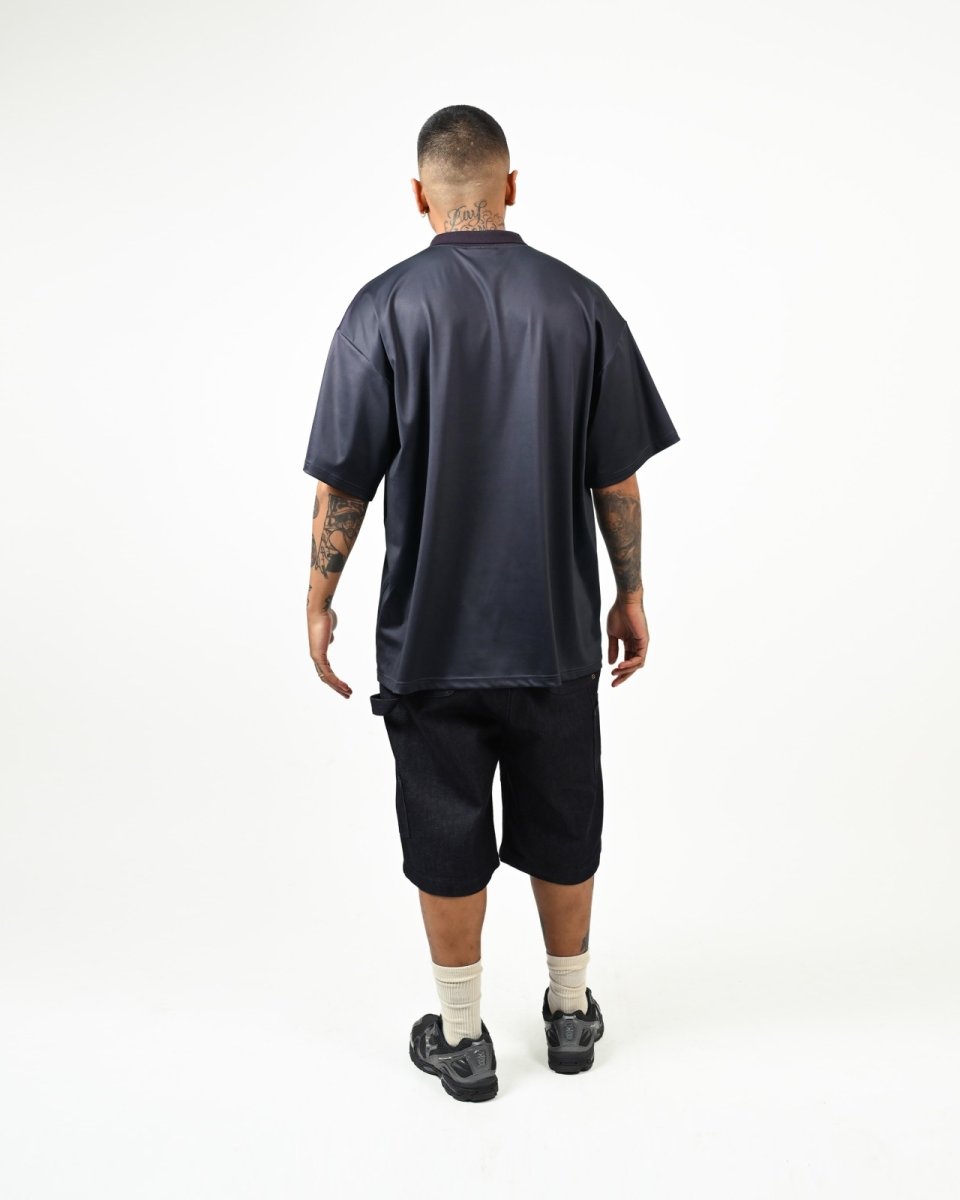 画像5: Stripe Soccer Jersey Black ストライプ サッカー ジャージ 半袖 ゲーム シャツ (5)