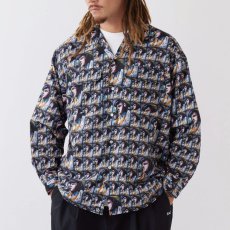 画像1: "ELVIS" L/S Artist Shirts ステンシルアート ビッグ シルエット 長袖 シャツ (1)