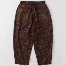 画像3: BATILAX Wide Pants Brown バティックプリント コットンリネン ワイド イージー パンツ (3)