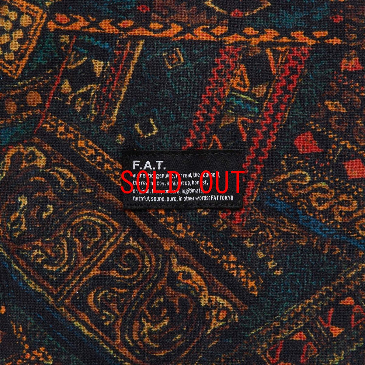 画像5: 【FAT 沖縄 シャツ メンズファッション 通販】F.A.T. BEETIK S/S Shirts Brown バティックプリント コットンリネン 半袖 (5)
