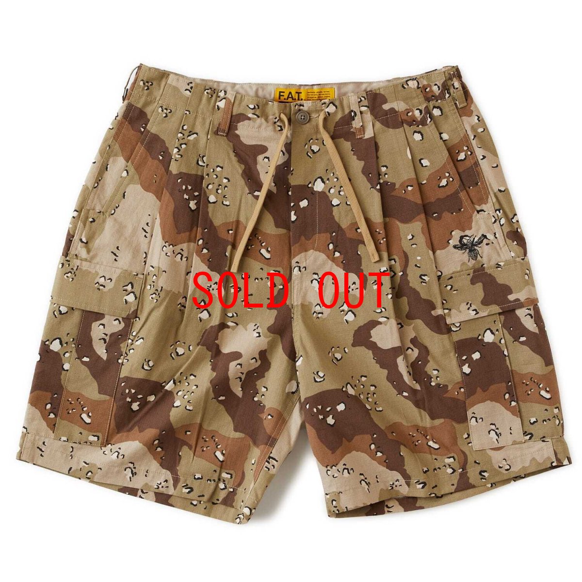 画像2: FAT SIXCHIP Wide Camo Cargo Shorts Half Pants ワイド カモカーゴショーツ イージー ハーフパンツ F.A.T. (2)