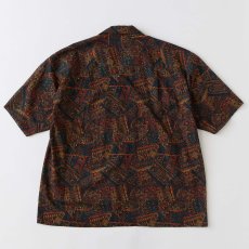 画像3: BEETIK S/S Shirts Brown バティックプリント コットンリネン 半袖 シャツ (3)