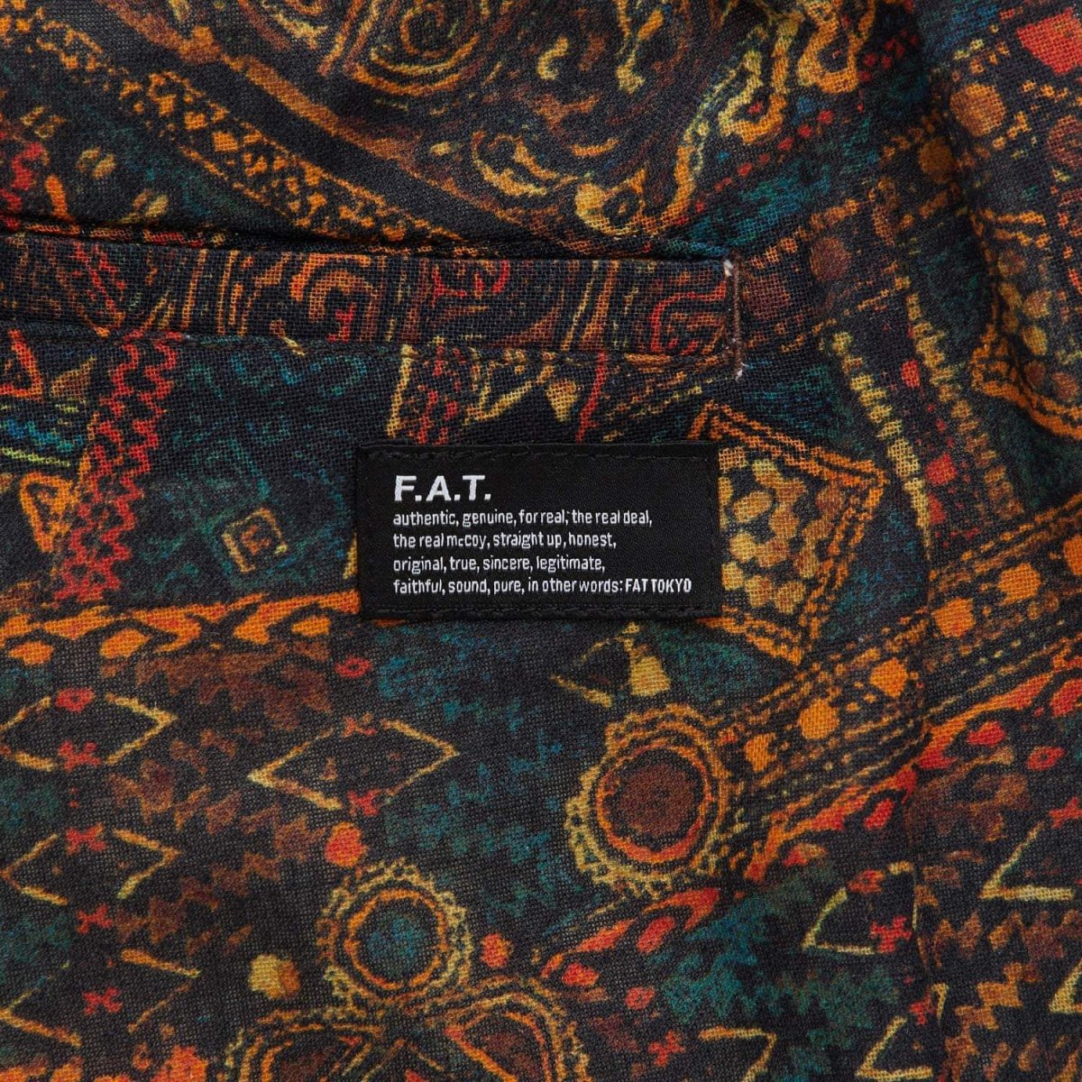 画像5: BATILAX Wide Pants Brown バティックプリント コットンリネン ワイド イージー パンツ (5)