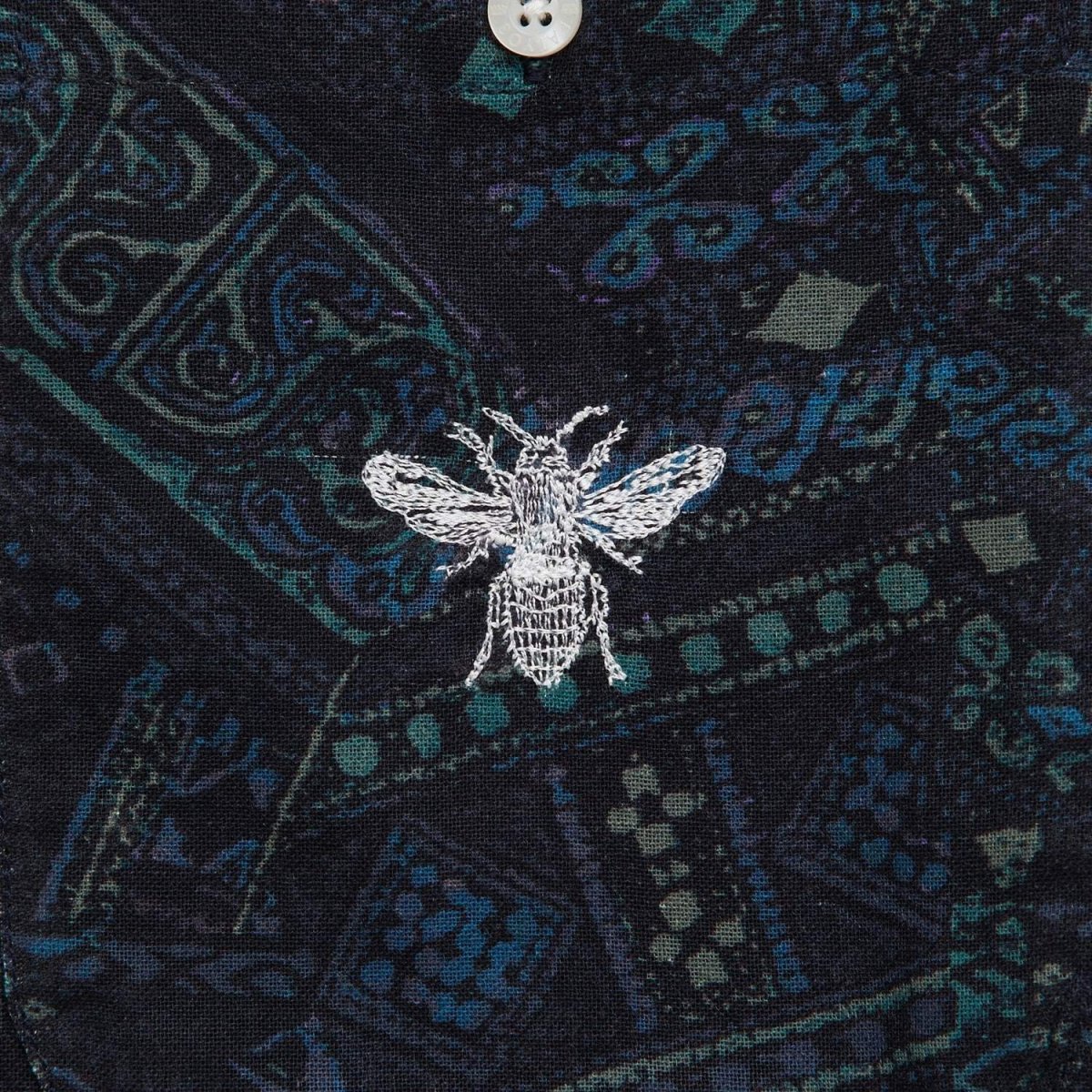 画像4: BEETIK S/S Shirts バティックプリント コットンリネン 半袖 シャツ (4)