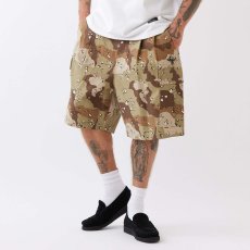 画像1: SIXCHIP Wide coma cargo Shorts Half Pants ワイド カモカーゴショーツ イージー ハーフ パンツ (1)