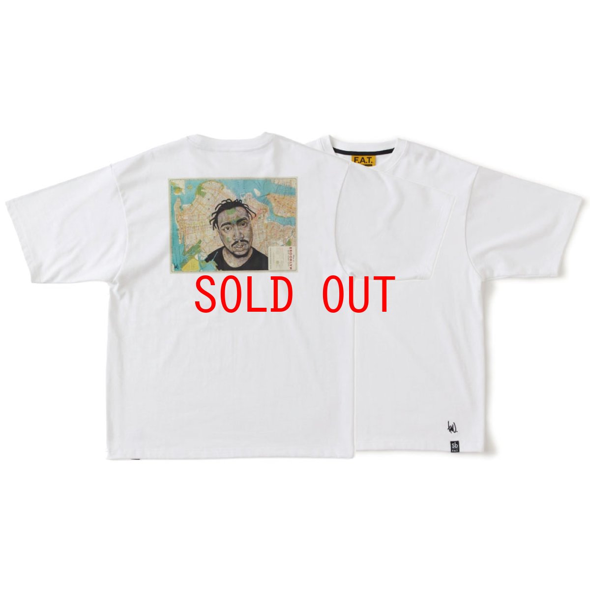 画像2: FAT TAVU "O.D.B." S/S Artist Tee White 半袖 ヘビーオンス フォト Tシャツ F.A.T. (2)