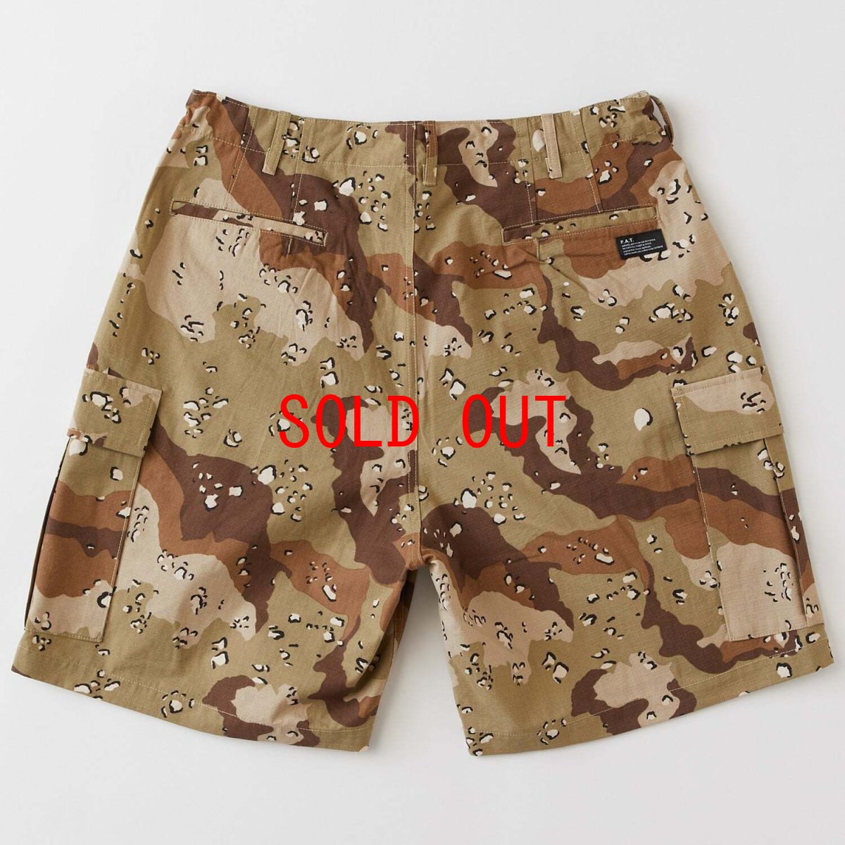 画像3: FAT SIXCHIP Wide Camo Cargo Shorts Half Pants ワイド カモカーゴショーツ イージー ハーフパンツ F.A.T. (3)