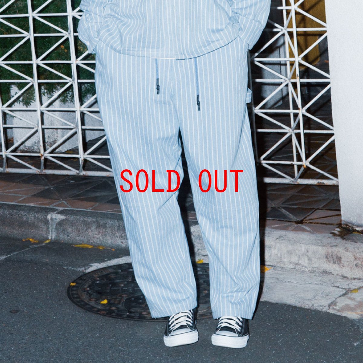 画像2: HAIGHT Stripe Denim Painter Pants ライトオンス デニム ペインター ストライプパンツ L.Blue (2)
