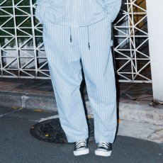 画像2: STRIPE DENIM PAINTER PANTS L.Blue ライトオンス デニム ペインター ストライプ パンツ (2)