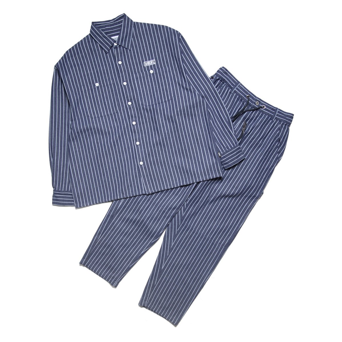 画像8: STRIPE DENIM PAINTER PANTS ライトオンス デニム ペインター ストライプ パンツ (8)