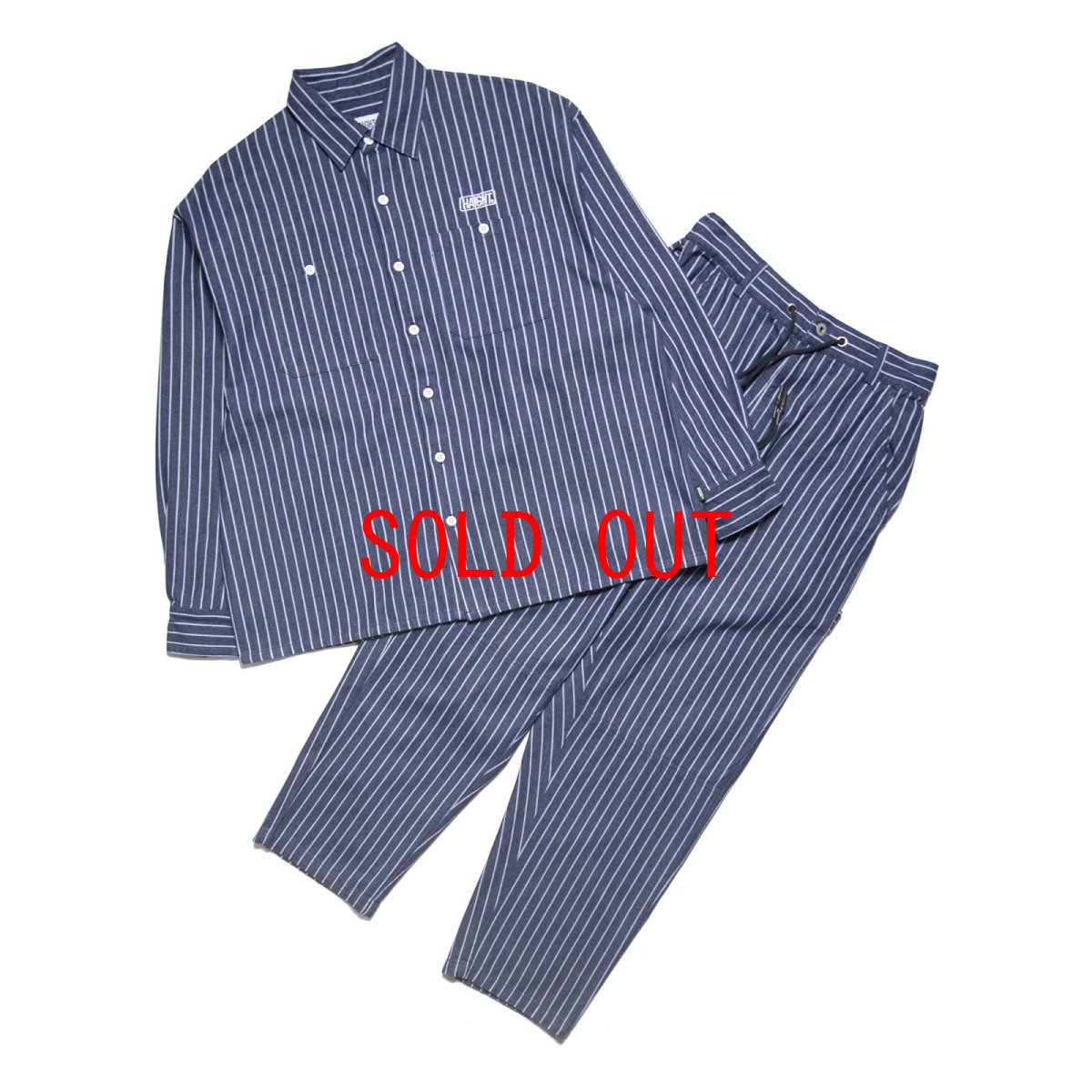 画像8: HAIGHT Stripe Denim Painter Pants Blue ライトオンス デニム ペインター ストライプパンツ (8)
