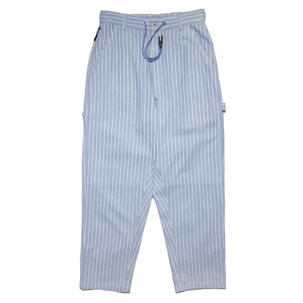 画像3: STRIPE DENIM PAINTER PANTS L.Blue ライトオンス デニム ペインター ストライプ パンツ (3)