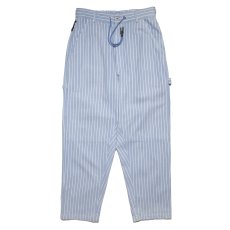 画像3: STRIPE DENIM PAINTER PANTS L.Blue ライトオンス デニム ペインター ストライプ パンツ (3)