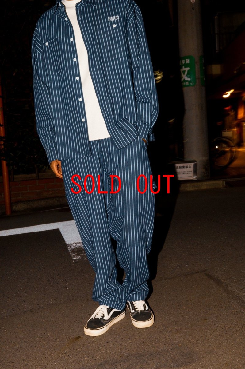 画像9: HAIGHT Stripe Denim Painter Pants Blue ライトオンス デニム ペインター ストライプパンツ (9)