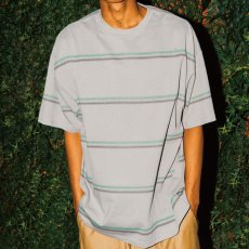 画像1: Haight × BAKIBAKI BORDER Tee Grey / アーティストコラボ ボーダーTシャツ (1)