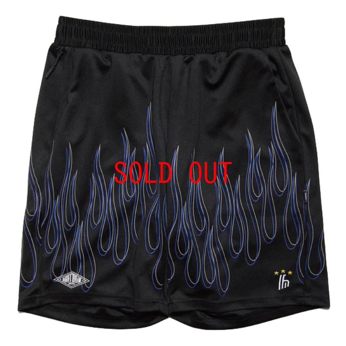 画像2: HAIGHT Flames Soccer Shorts ピンストライプ フレイムス グラフィック ショーツ (2)