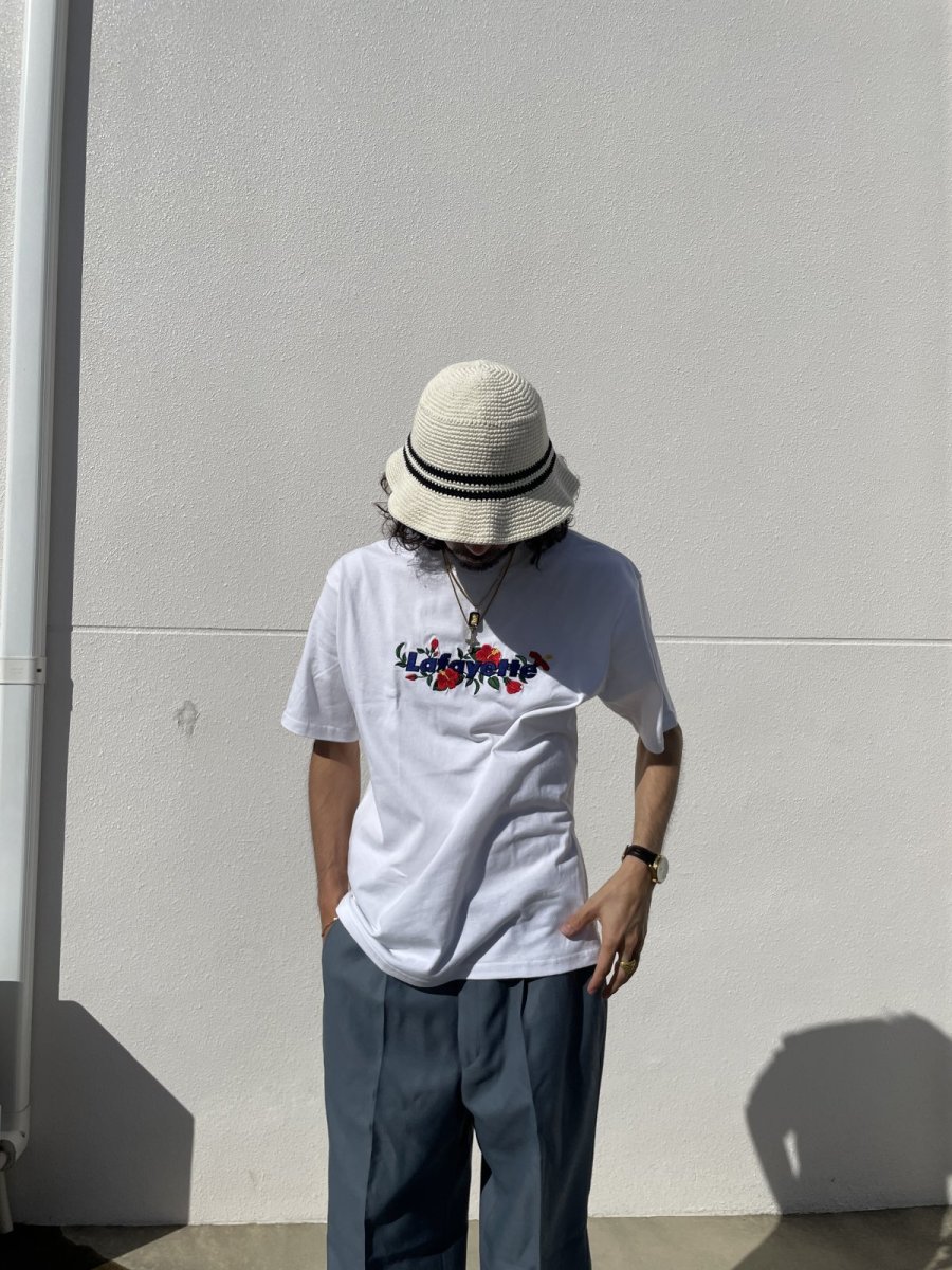 画像15: LFYT × Shellter フラワーロゴ刺繍Tシャツ ホワイト / Lafayette Flower Logo Tee 【沖縄限定 / SHELLTER EXCLUSIVE】 (15)