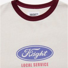 画像4: Haight GRID GIRL Ringer Tee / RAT HOLE STUDIO Natural/Burgundy グラフィック リンガーTシャツ (4)