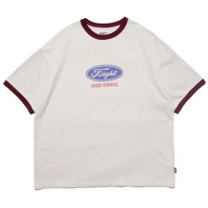 画像2: Haight GRID GIRL Ringer Tee / RAT HOLE STUDIO Natural/Burgundy グラフィック リンガーTシャツ (2)