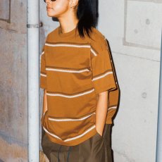 画像1: Haight × BAKIBAKI BORDER Tee Brown / アーティストコラボ ボーダーTシャツ (1)
