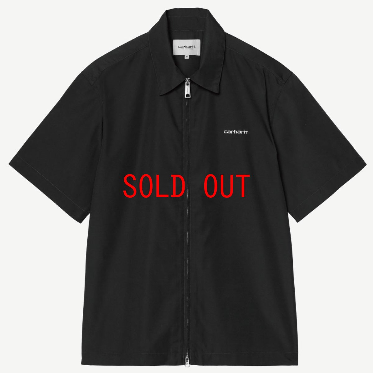 画像3: Carhartt Wip POSTAL ZIP S/S Shirts Black ショートスリーブ ジップ シャツ (3)