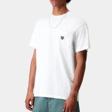 画像2: Pocket Heart S/S Tee White Black 半袖 ハート ポケット Tシャツ (2)