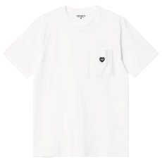 画像4: Pocket Heart S/S Tee White Black 半袖 ハート ポケット Tシャツ (4)