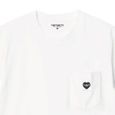 画像1: Pocket Heart S/S Tee White Black 半袖 ハート ポケット Tシャツ (1)