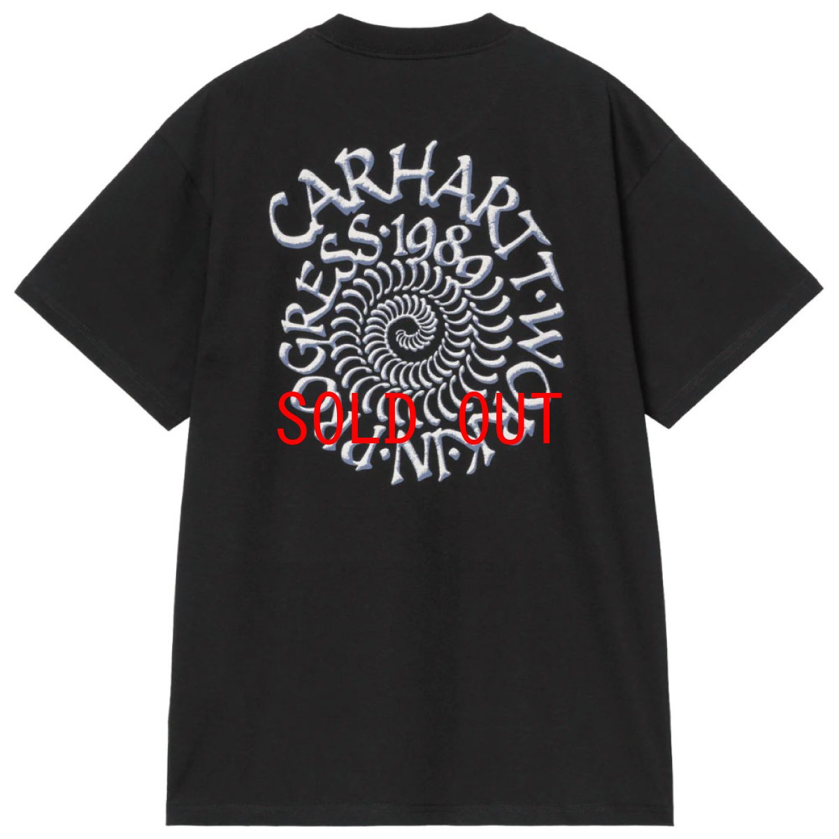 画像3: Carhartt WIP Spirals S/S Tee Black 半袖 グラフィックTシャツ ブラック (3)