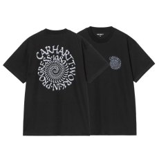 画像1: Spirals S/S Tee Black 半袖 グラフィック Tシャツ (1)