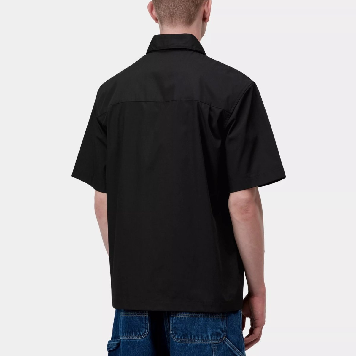 画像2: POSTAL ZIP S/S Shirts Black ショートスリーブ ジップ シャツ (2)