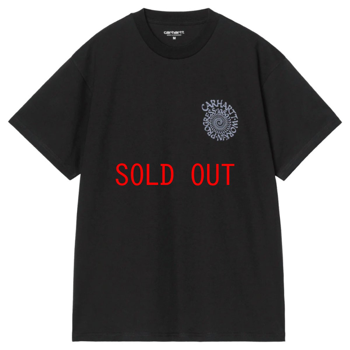 画像2: Carhartt WIP Spirals S/S Tee Black 半袖 グラフィックTシャツ ブラック (2)